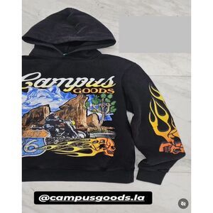 CAMPUS - Road Trip Hoodie - Vintage Black - Size Small